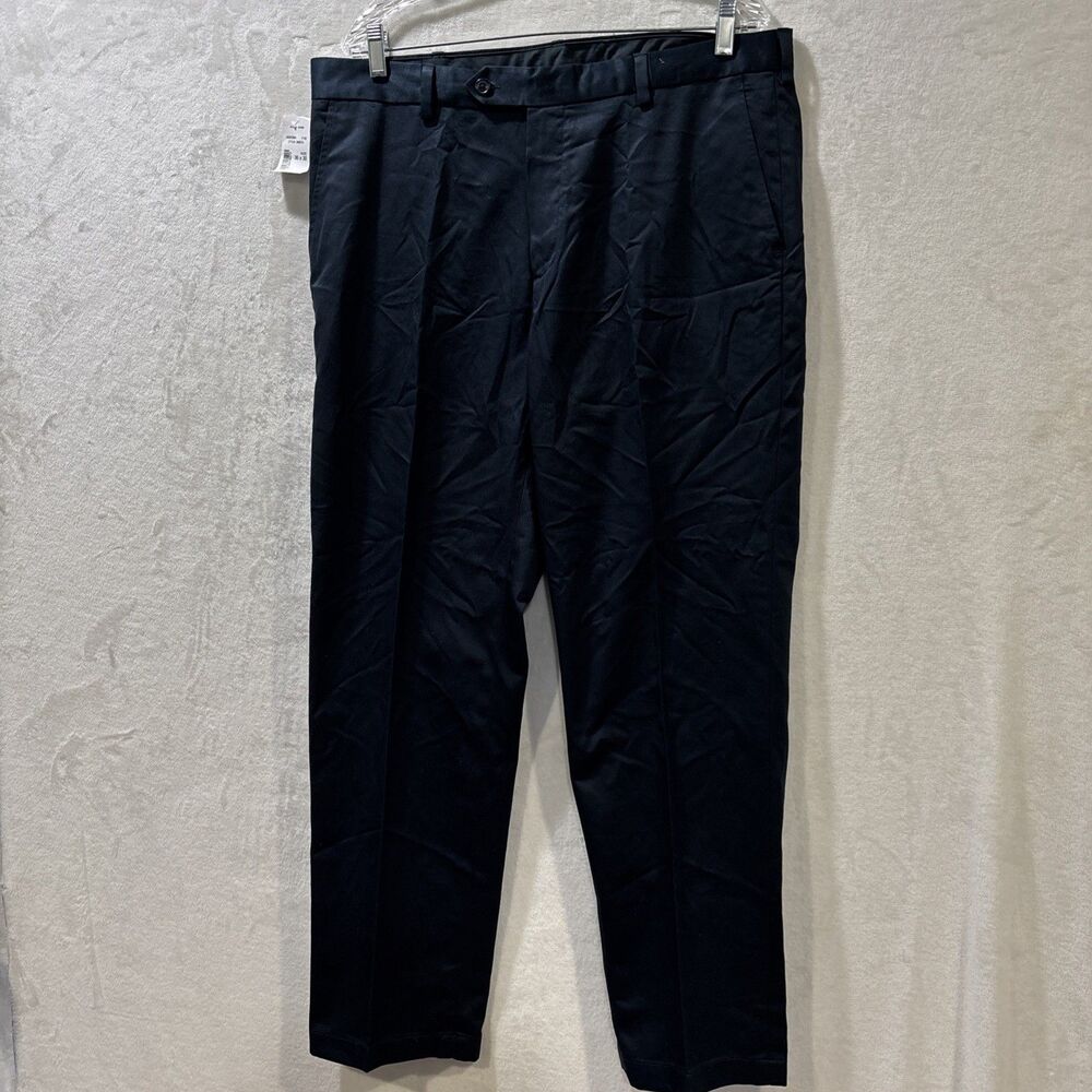 Jos. A. Bank Traveler Dress Pants Men's 36x30 Blue Wrinkle Water Stain Resistant